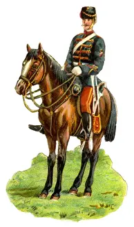 Victorian Scrap - Soldier on Horseback