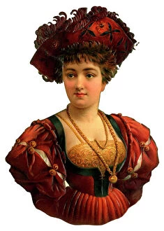Fringe Collection: Victorian scrap, woman in red