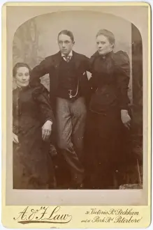 Bored Prints: Two Victorian sisters and their brother in studio setting