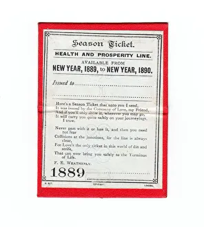 Spoof Prints: Victorian Spoof Joke 1880s New Year Weatherly