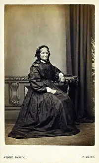 Mourning Prints: Victorian Studio Portrait - Old Lady - Ashby of Pimlico