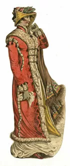 Victorian woman in Christmas costume