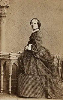 Plait Prints: Victorian woman in a crinoline dress