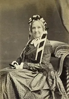 Victorian woman in studio portrait