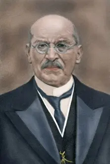 Bald Prints: Victoriano Huerta (1850-1916). COlored engraving