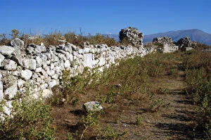 Images Dated 13th August 2007: Victorinus wall. Late IV century A. C. Byllis Ruins. Republi
