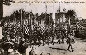 Images Dated 30th May 2018: Victory Celebrations, Paris - 14th July 1919 - Americans