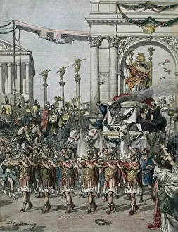 The Victory of Julius Caesar. Illustration by