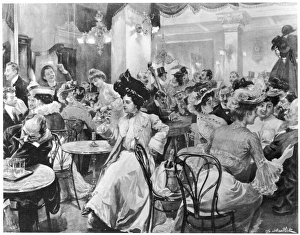 Viennese Gallery: Viennese Cafe Circa 1900