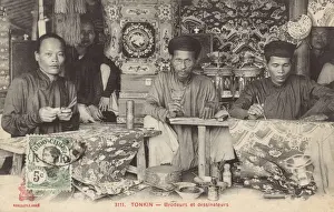 Tonkin Prints: Vietnam, Hanoi - Embroiderers and draughtsmen