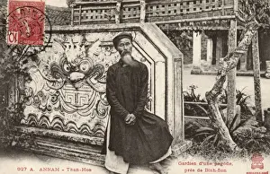 Annam Prints: Vietnam - Pagoda Garden at Thanh-Hoa, Vietnam
