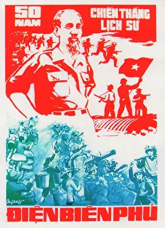 Victorious Prints: Vietnamese Patriotic Poster - Ho Chi Minh - 50 Years