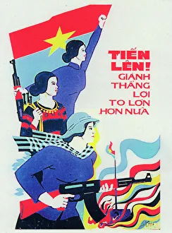 Viet Prints: Vietnamese Patriotic Poster - Join up for Victory