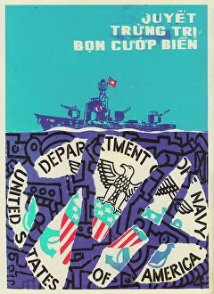 Seal Collection: Vietnamese Patriotic Poster - Punish the PIrates