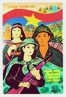 Youthful Collection: Vietnamese Patriotic Poster - Recruitment Call