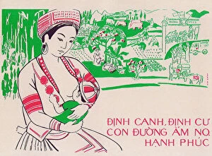 Labouring Collection: Vietnamese Patriotic Poster - Sedentary Lifestyle not happy