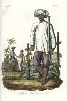 Bernieri Prints: Vietnamese soldier with musket