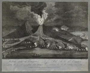 Volcano Prints: View of the 13th eruption of Mount Vesuvius