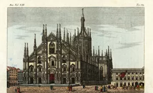Images Dated 6th December 2019: View of the 14th century Gothic Milan Cathedral