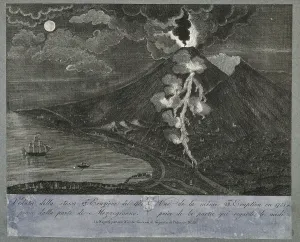Volcano Prints: View of the 23rd eruption of Mount Vesuvius, 1751