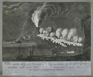 Volcano Prints: View of the 23rd eruption of Mount Vesuvius, 1751