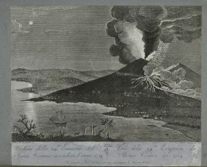 Volcano Prints: View of the 24th eruption of Mount Vesuvius, 1754