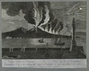 Volcano Prints: View of the 25th eruption of Mount Vesuvius
