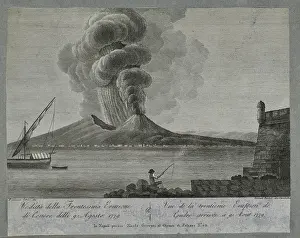 Dynamic Prints: View of 30th eruption of ash of Mount Vesuvius