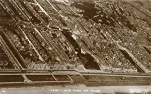 View from an aeroplane of Hove, East Sussex, England