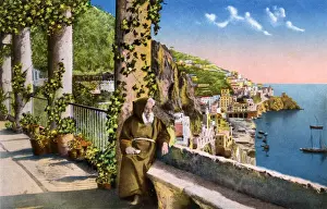 Capuchin Prints: View of Amalfi, Italy, from Grand Hotel dei Cappuccini