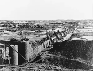 Aswan Prints: View of Aswan Dam during construction