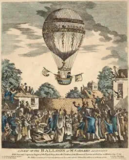 A view of the balloon of Mr. Sadlers ascending with him