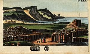 View of the basalt columns of Giants Causeway