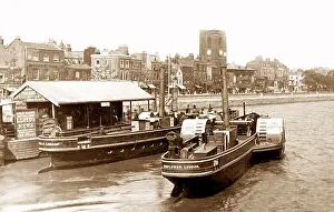 View from Battersea Bridge River Thames Victorian period