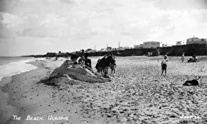View of the beach at Ulrome, East Yorkshire
