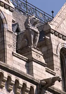 Detail view of beast - designed by Alfred Waterhouse for