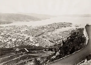 View of Bergen and its harbour, Norway