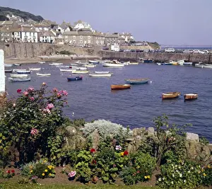 Mousehole Prints: View of boats at Mousehole, Cornwall