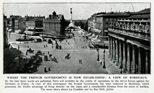 Bordeaux Gallery: View of Bordeaux, location of French government, WW1