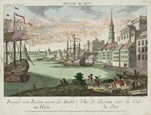 Vers Collection: View of Boston. Prospect von Boston gegen der Bucht am Hasen
