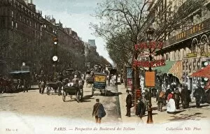 Images Dated 15th May 2012: View of the Boulevard des Italiens. Paris