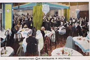 Montmartre Prints: A view of Brandstatters Caf Montmartre in Hollywood, 1920s