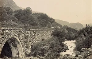 View of bridge and river, North Wales Date: circa 1889