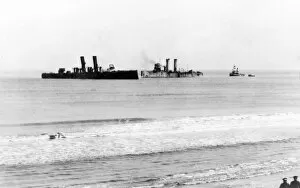Sirius Gallery: View of British ships from Ostend, Belgium, WW1