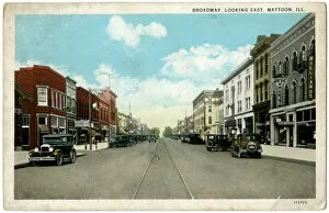 View of Broadway, Mattoon, Illinois, USA