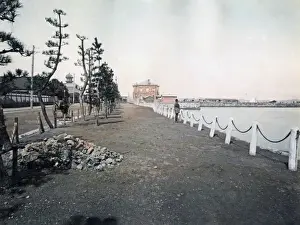 Bund Prints: View along the bund, Yokohama, Japan, circa 1880s