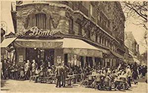 A view of Cafe Dome, Paris, 1920s