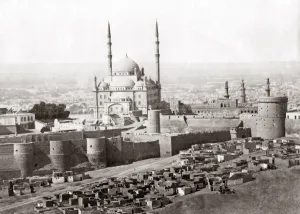 Muhammad Prints: View of Cairo and the mosque of Muhammad Ali, circa 1890