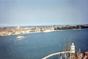 View from the top of the campanile, Venice, Italy