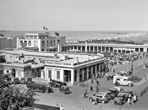 Showers Prints: View of the Casino at Dieppe, France